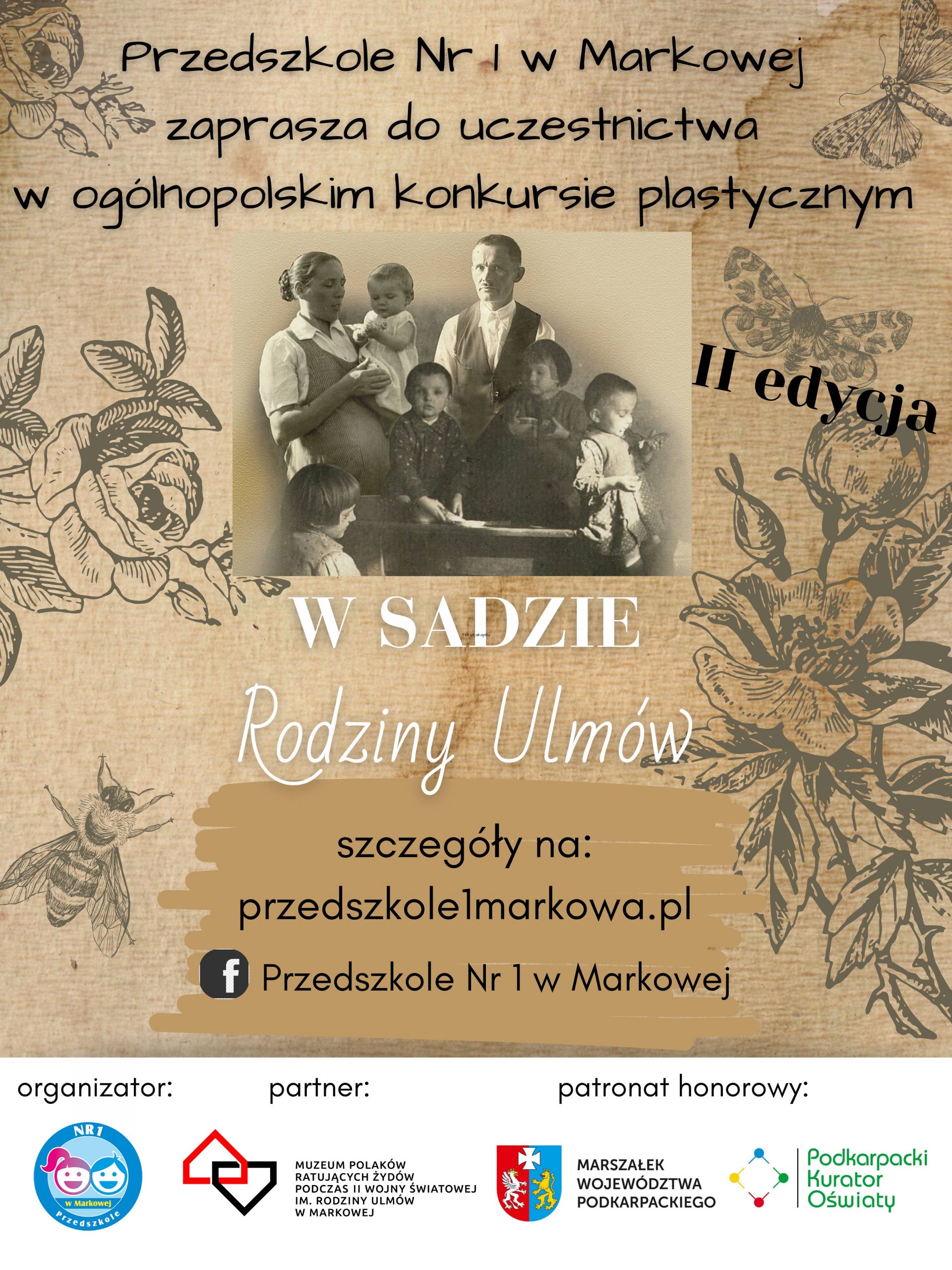 “W sadzie Rodziny Ulmów” – Ogólnopolski konkurs plastyczny dla przedszkoli